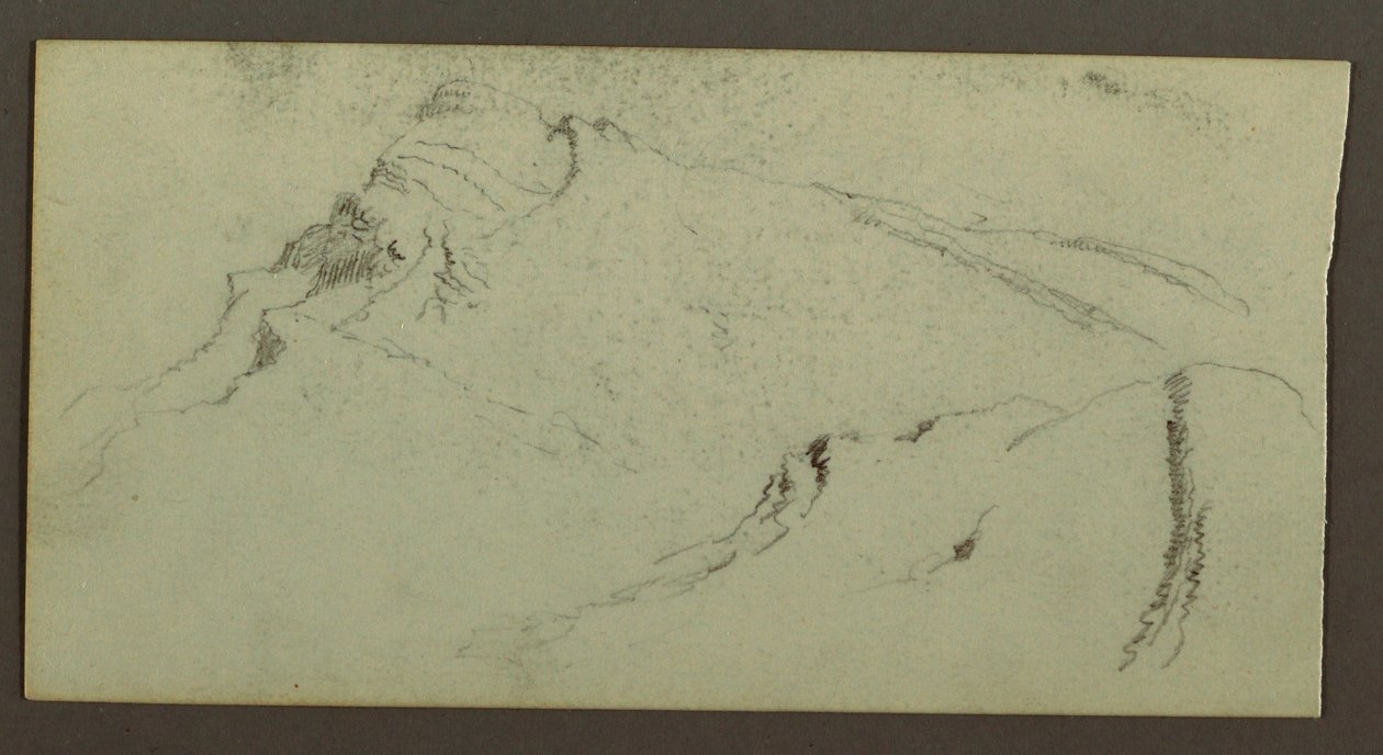 Tegning, Bjergtoppe, muligvis 1868 af Frederic Edwin Church