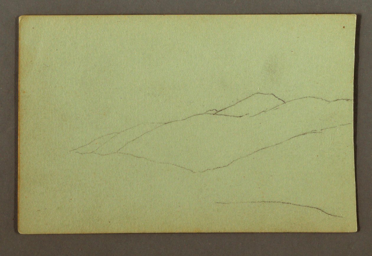 Tegning, Mountain Ridge, muligvis 1856 af Frederic Edwin Church