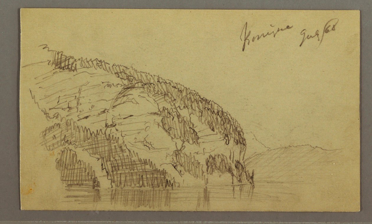 Tegning, Mountainside, juli 1868 af Frederic Edwin Church