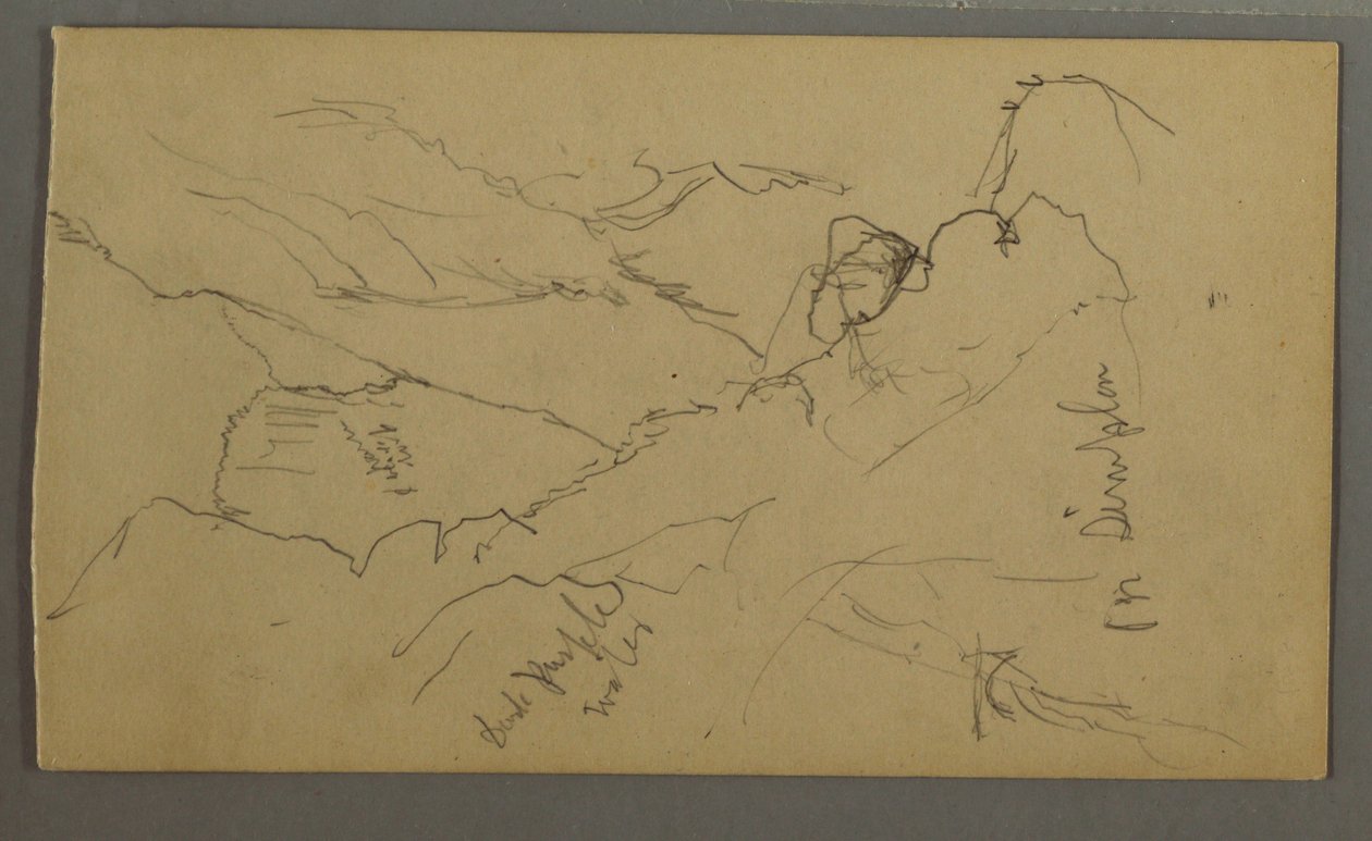 Tegning, Narrow Valley, 1868 af Frederic Edwin Church