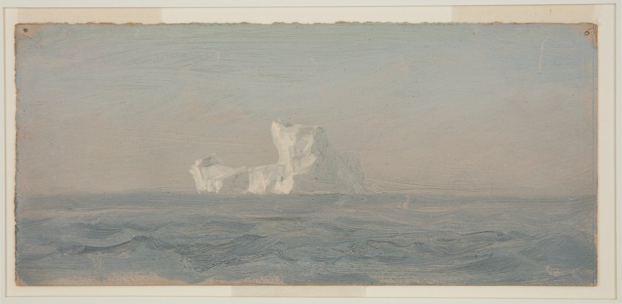 Tegning, ud for Iceberg, Newfoundland, juni 1859 af Frederic Edwin Church