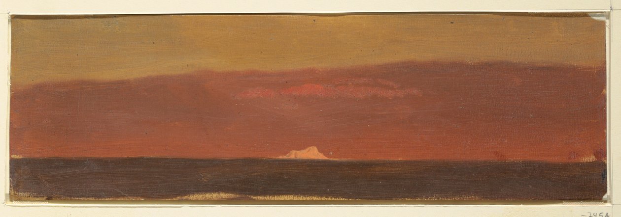 Tegning, Havbillede med isbjerg, 1859 af Frederic Edwin Church