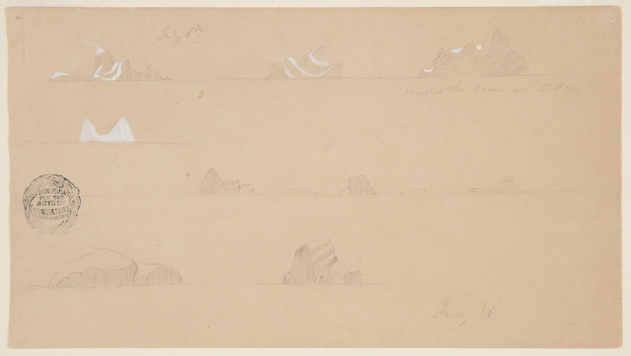 Flydende isbjerge af Frederic Edwin Church