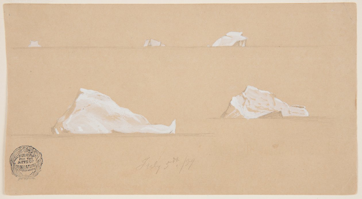 Flydende isbjerge af Frederic Edwin Church