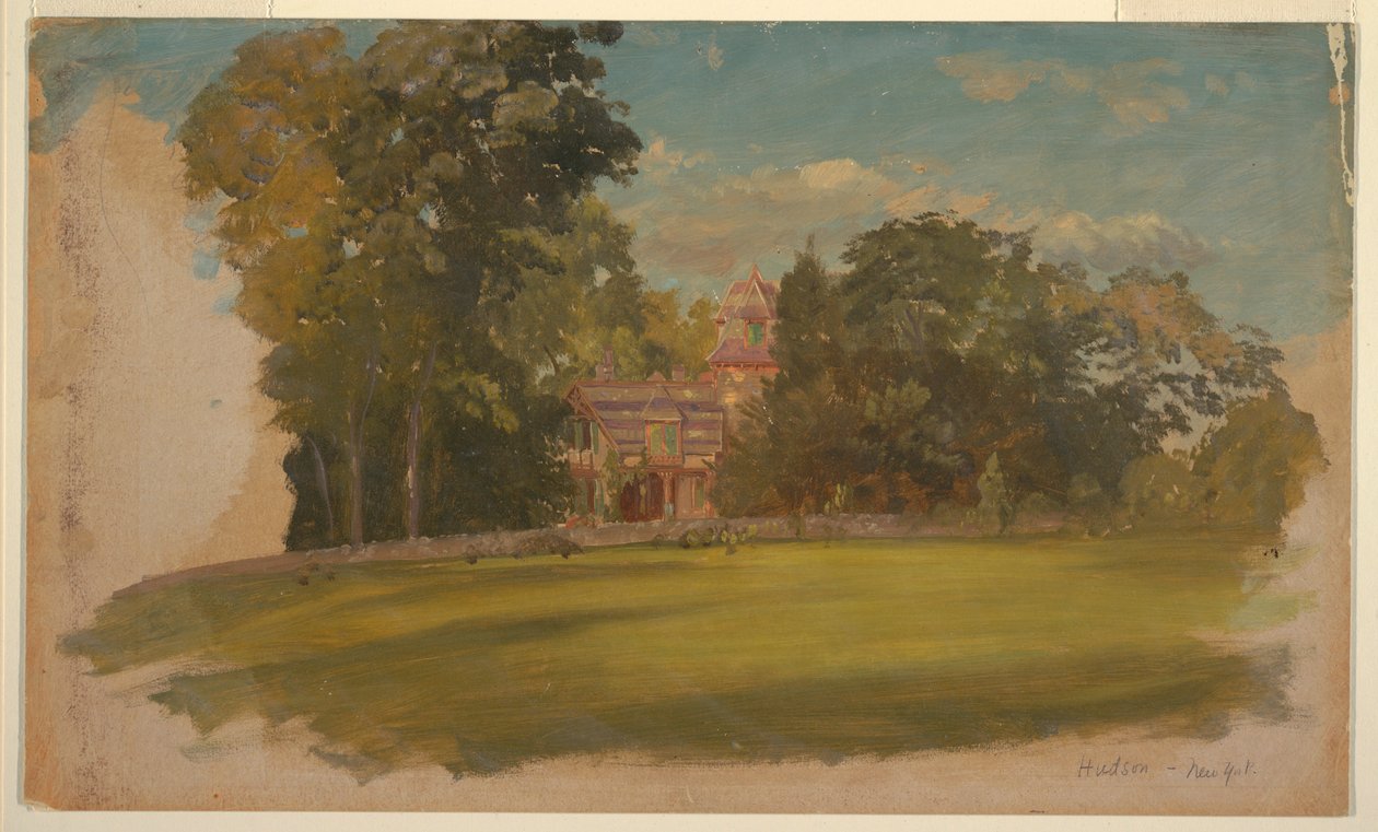 Hus i Hudson, New York af Frederic Edwin Church