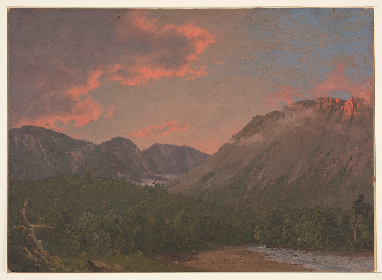 Bjerglandskab ved solnedgang af Frederic Edwin Church