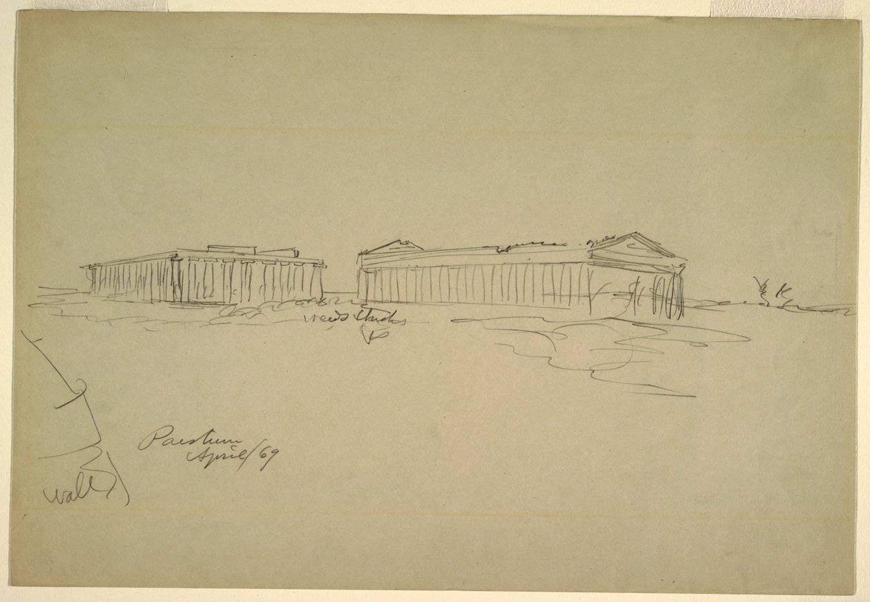 Skitser, Paestum, Syditalien af Frederic Edwin Church