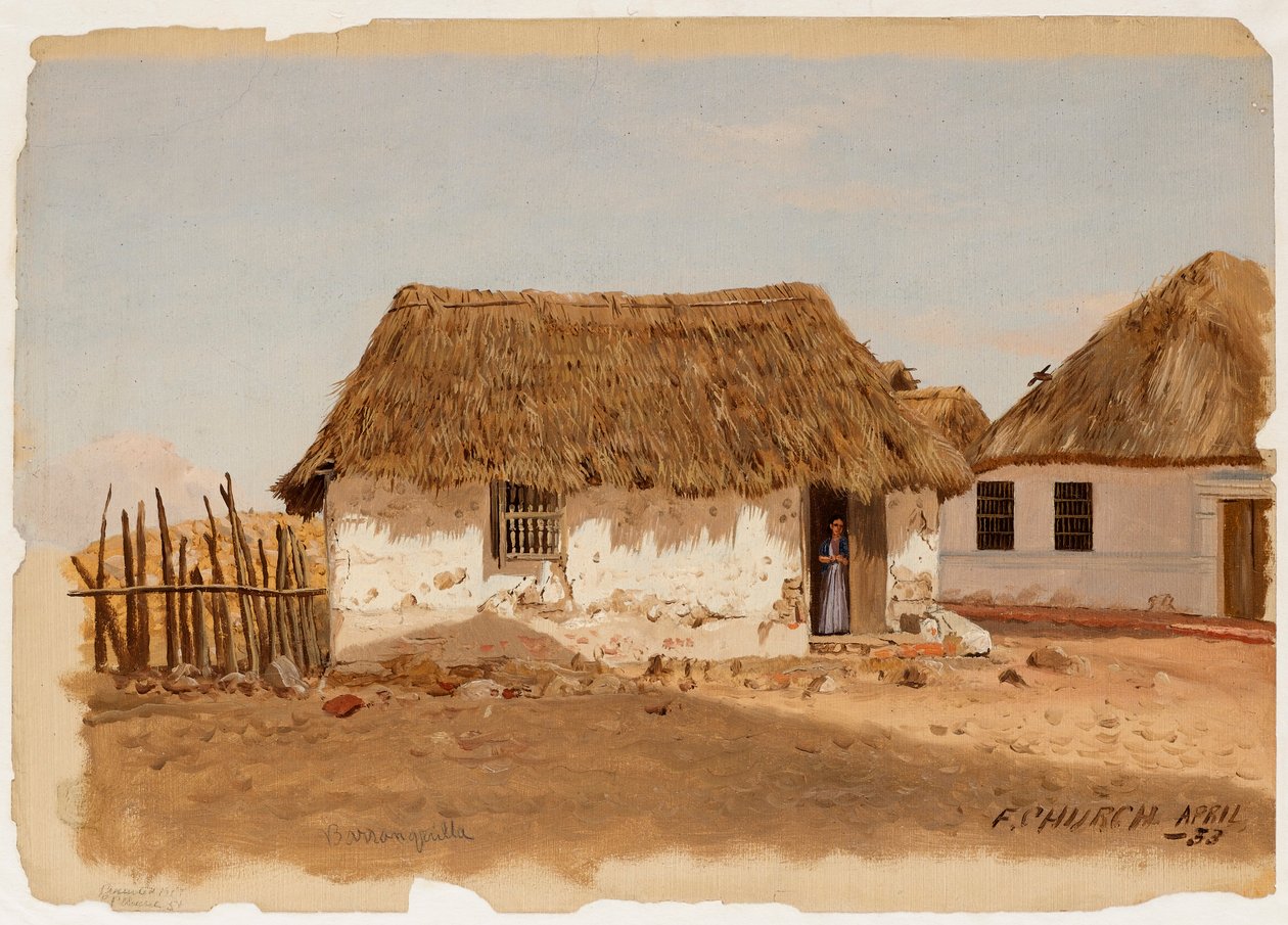 To huse i Barranquilla, Colombia af Frederic Edwin Church