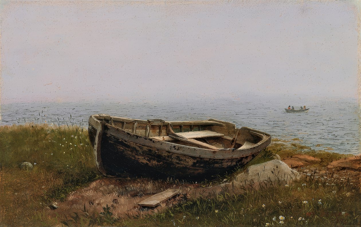 Forladt robåd af Frederic Edwin Church