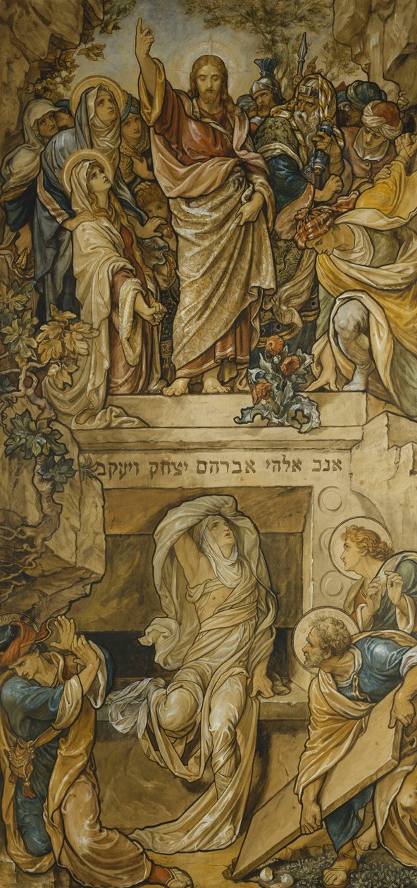 Lazarus opstandelse, af Frederic James Shields