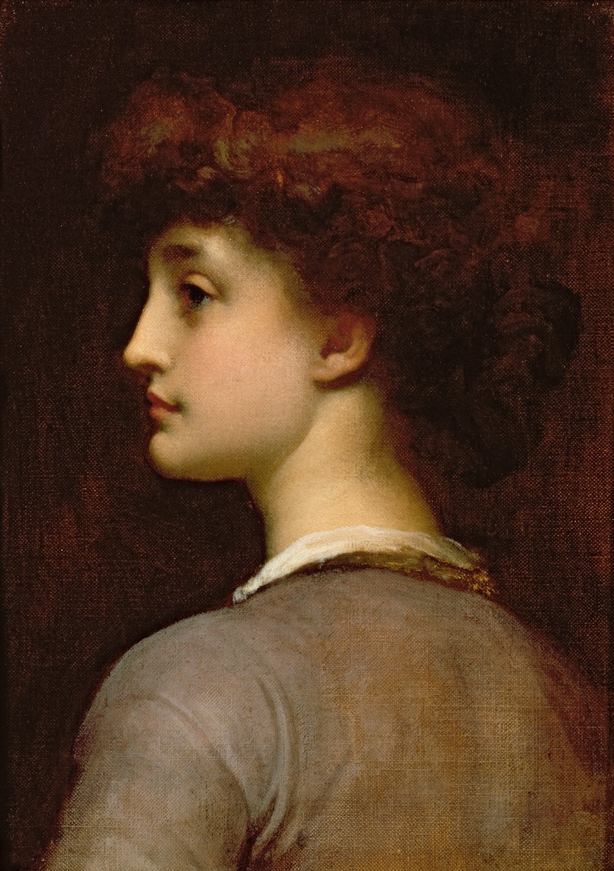 Portræt af en ung pige af Frederic Leighton
