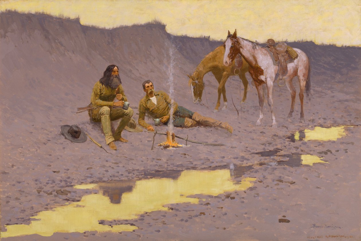 Et nyt år på Cimarron af Frederic Remington