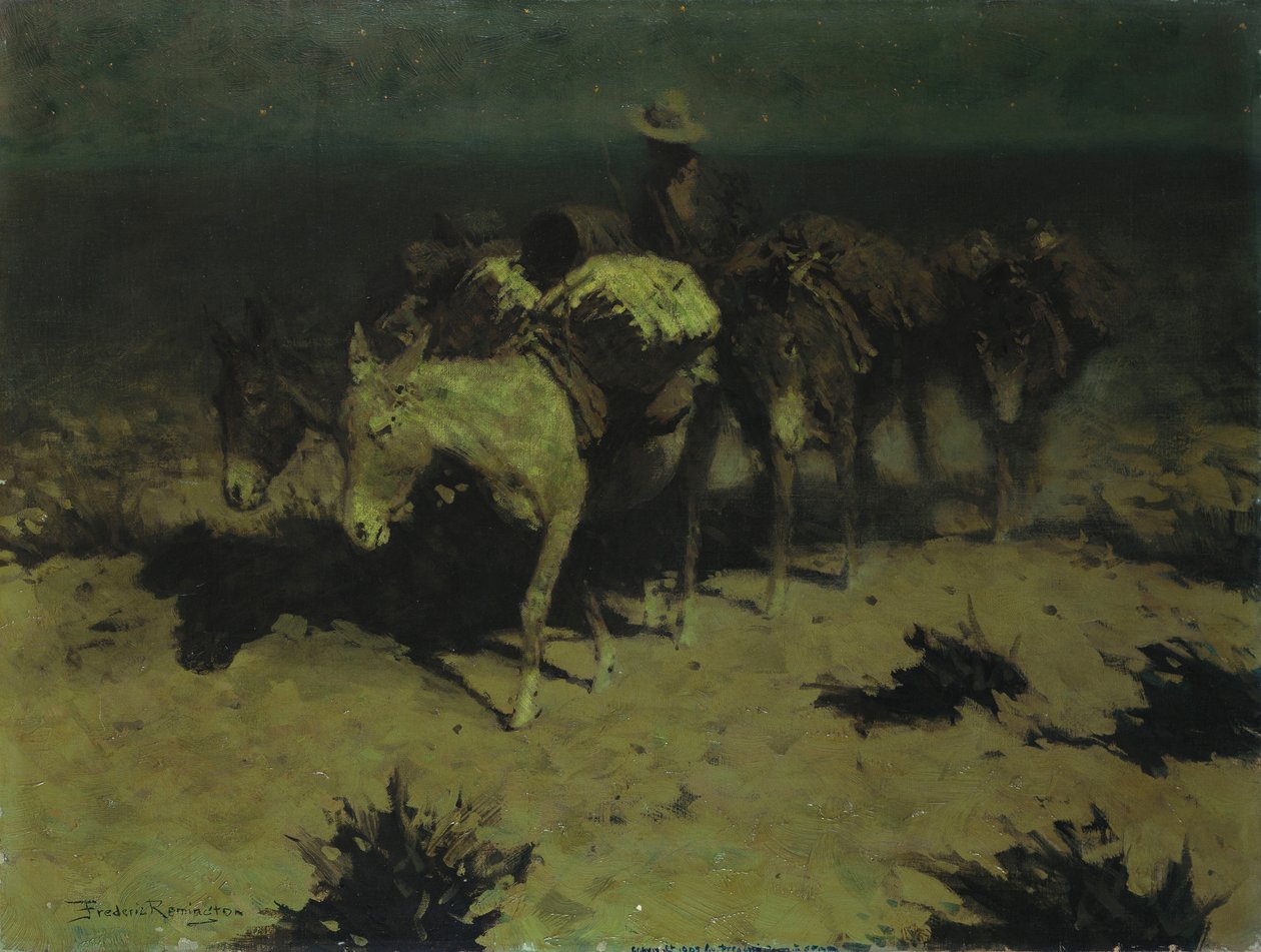 Et pakketog, 1909 af Frederic Remington