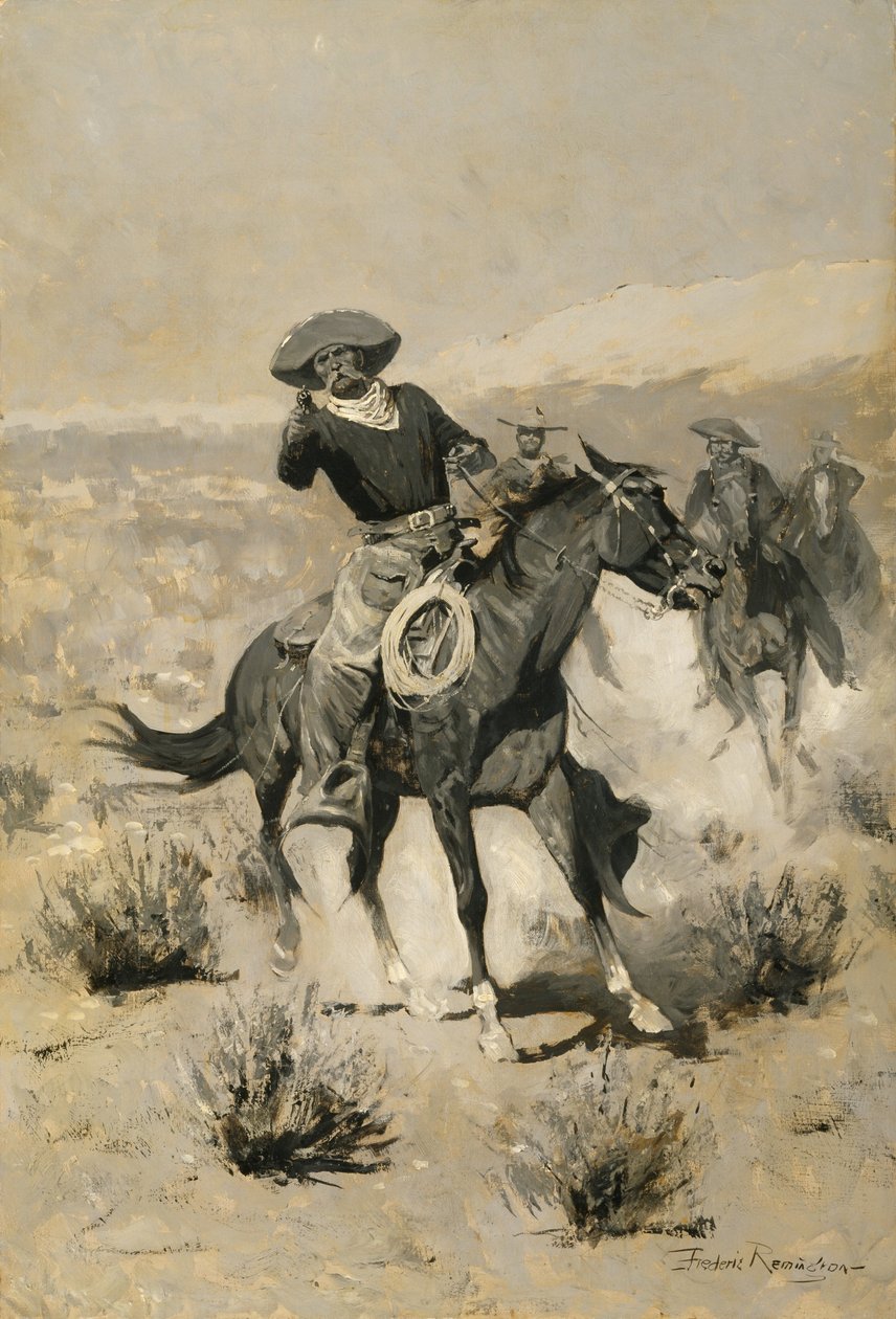 Days on the Range ("Hænderne op!") af Frederic Remington