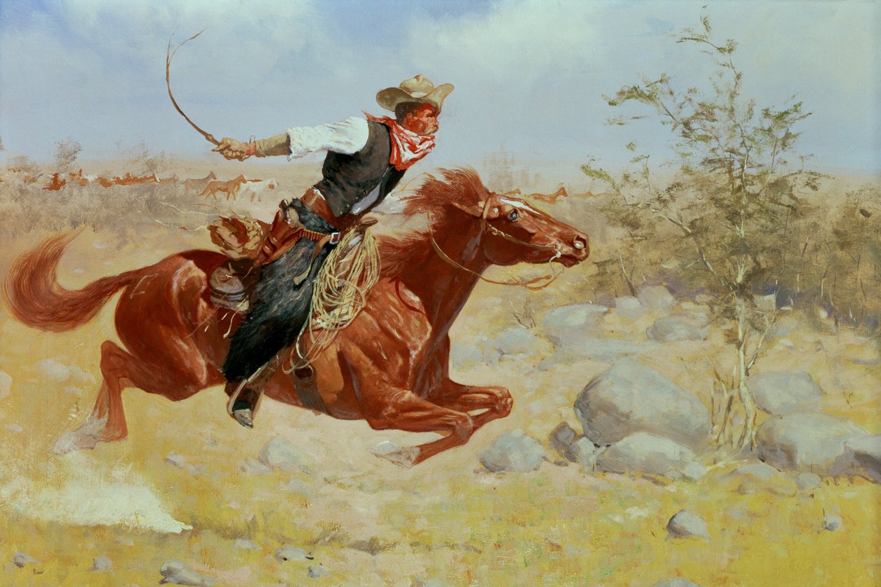 Galoperende rytter, c.1890 af Frederic Remington