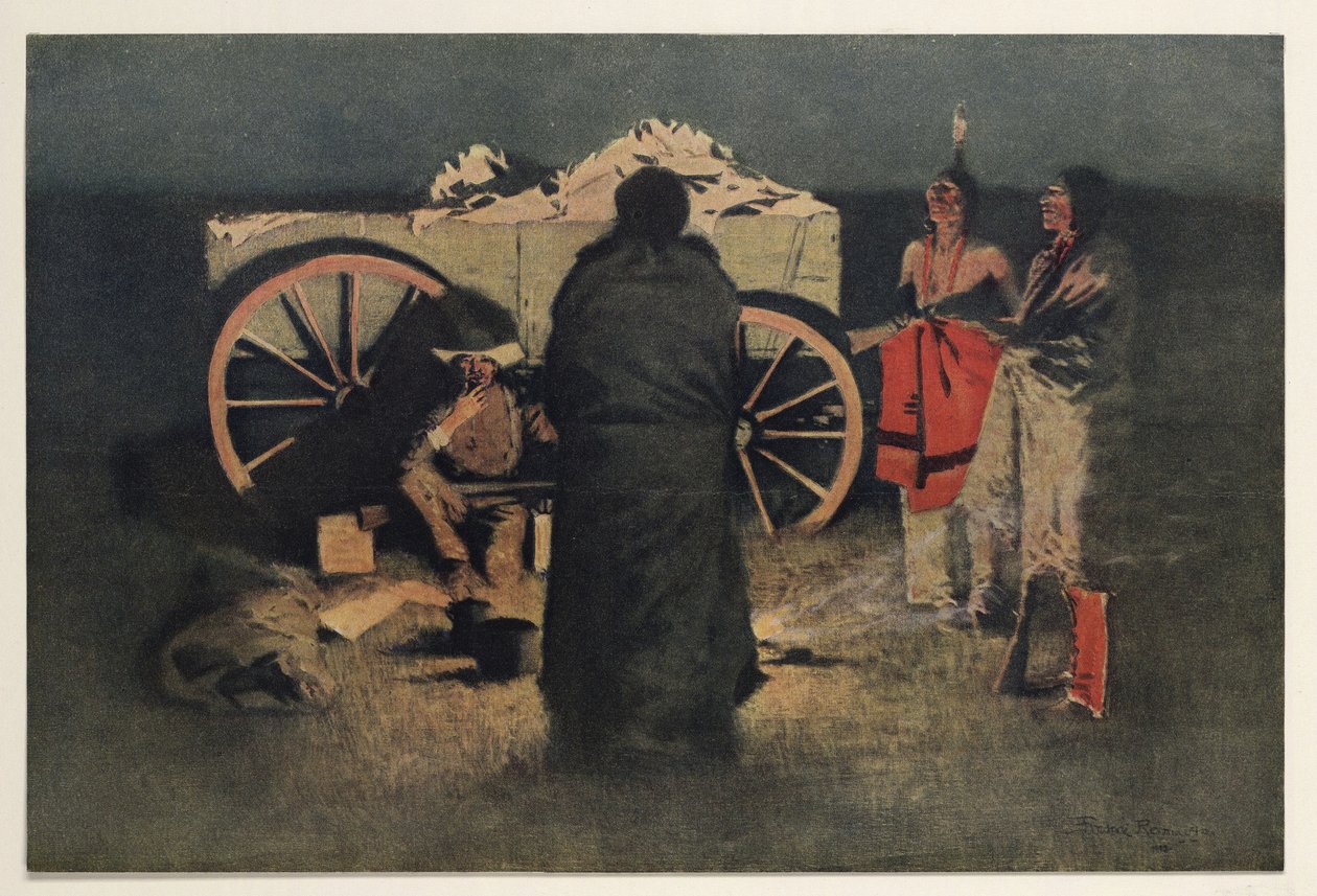Natlejr, pub. 1905 af Frederic Remington