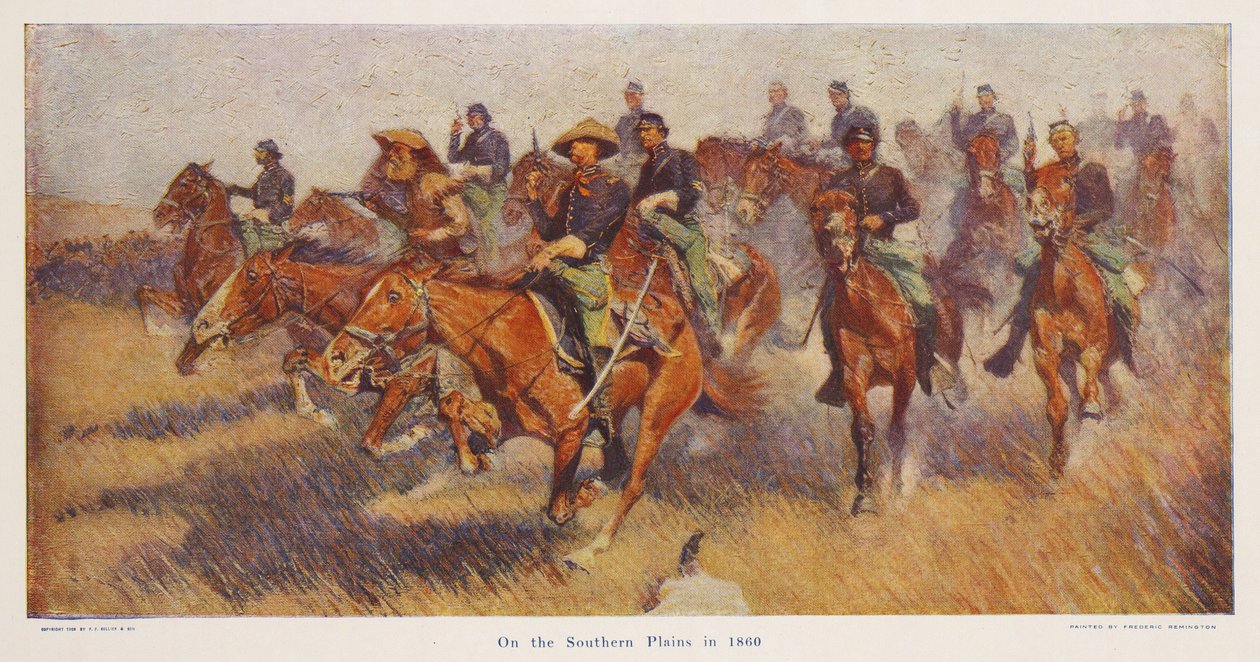 På den sydlige sletter i 1860, pub.1909 af Frederic Remington