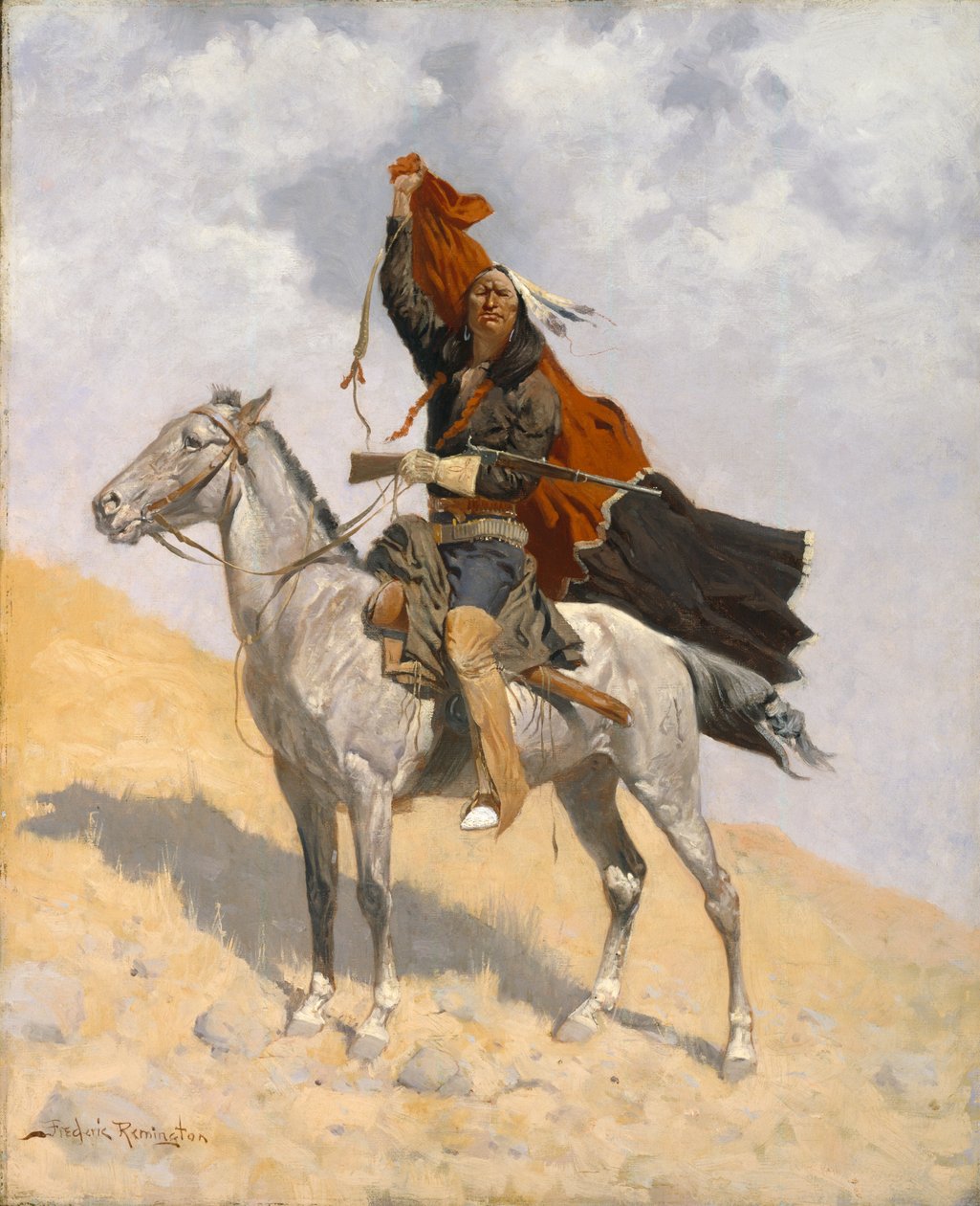 Tæppesignalet, ca. 1896 af Frederic Remington