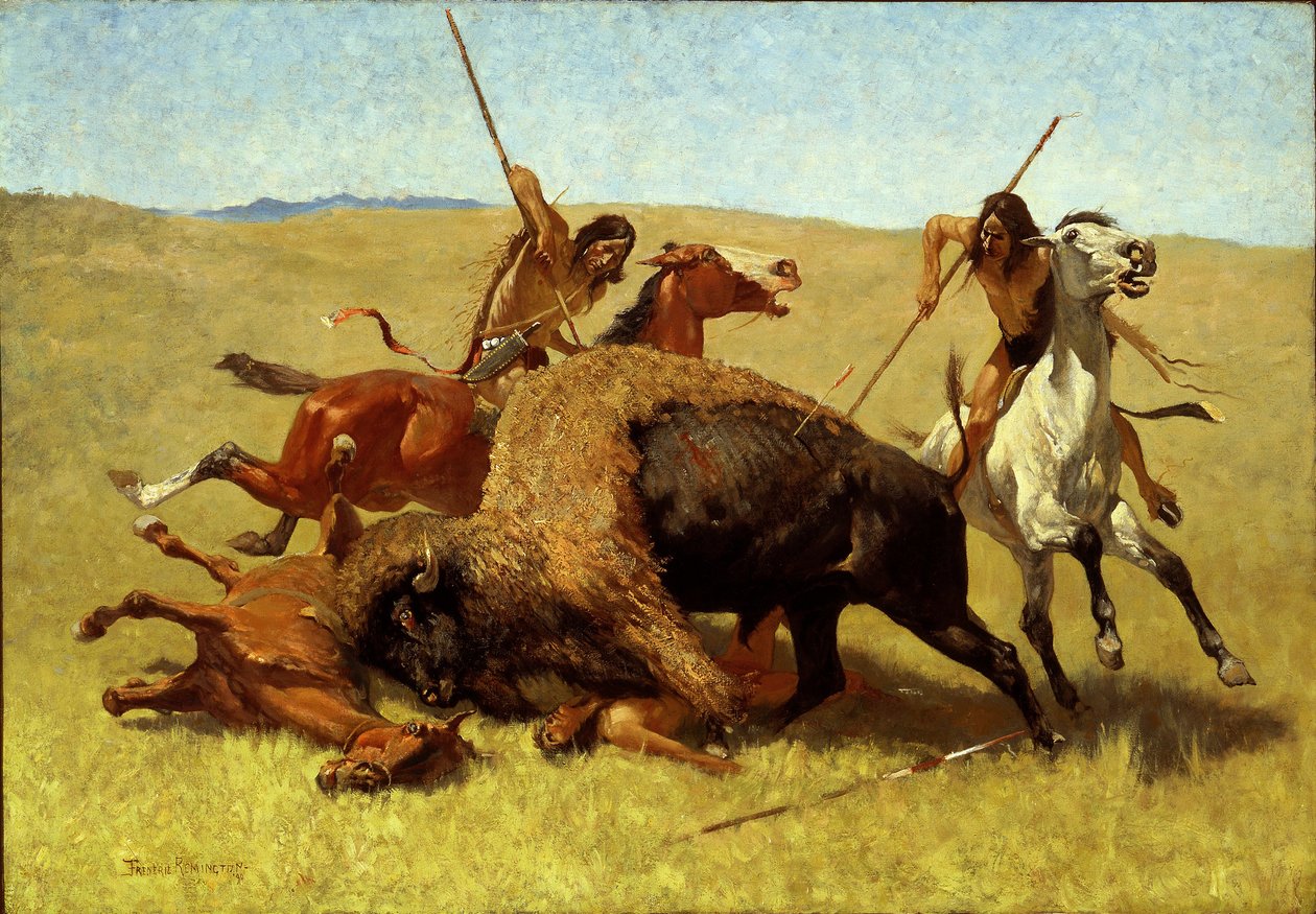 Bøffeljagten af Frederic Remington