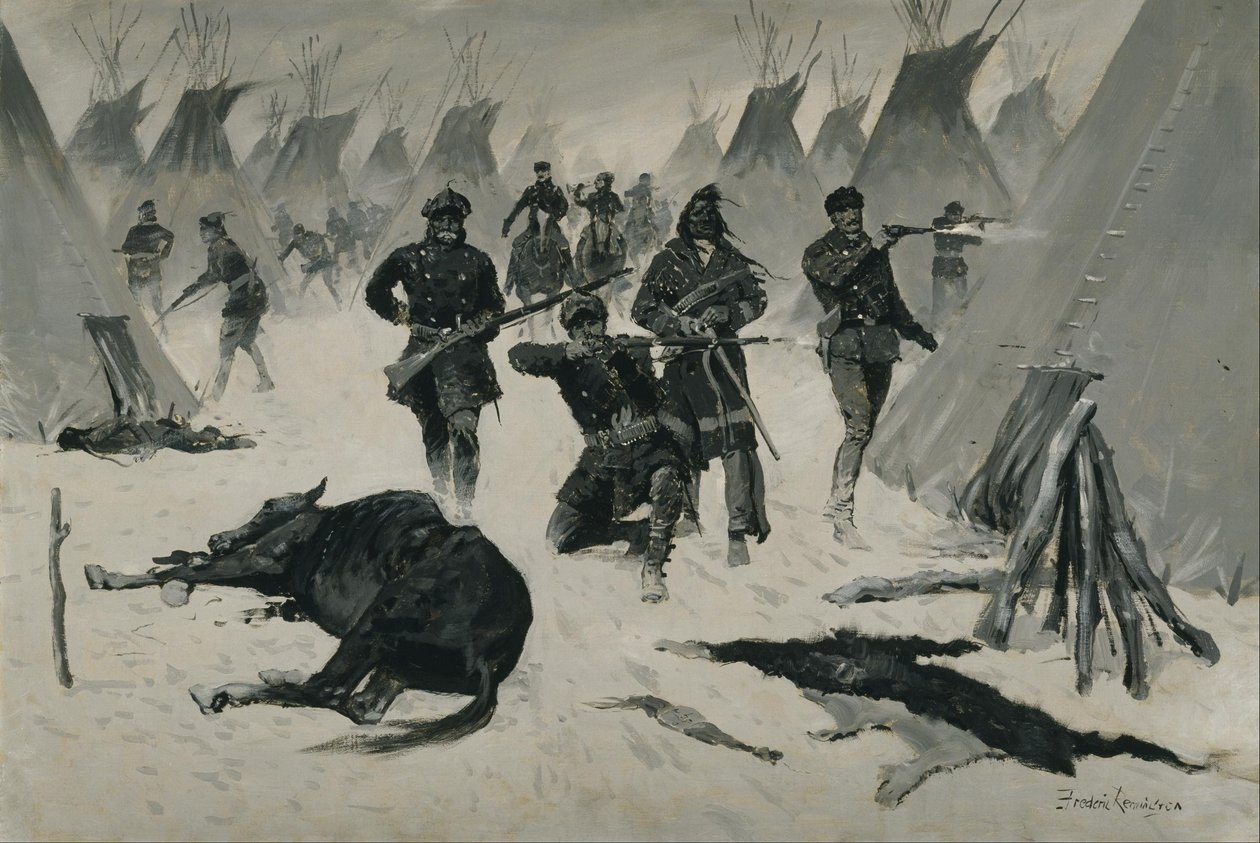 Crazy Horses nederlag af Frederic Remington