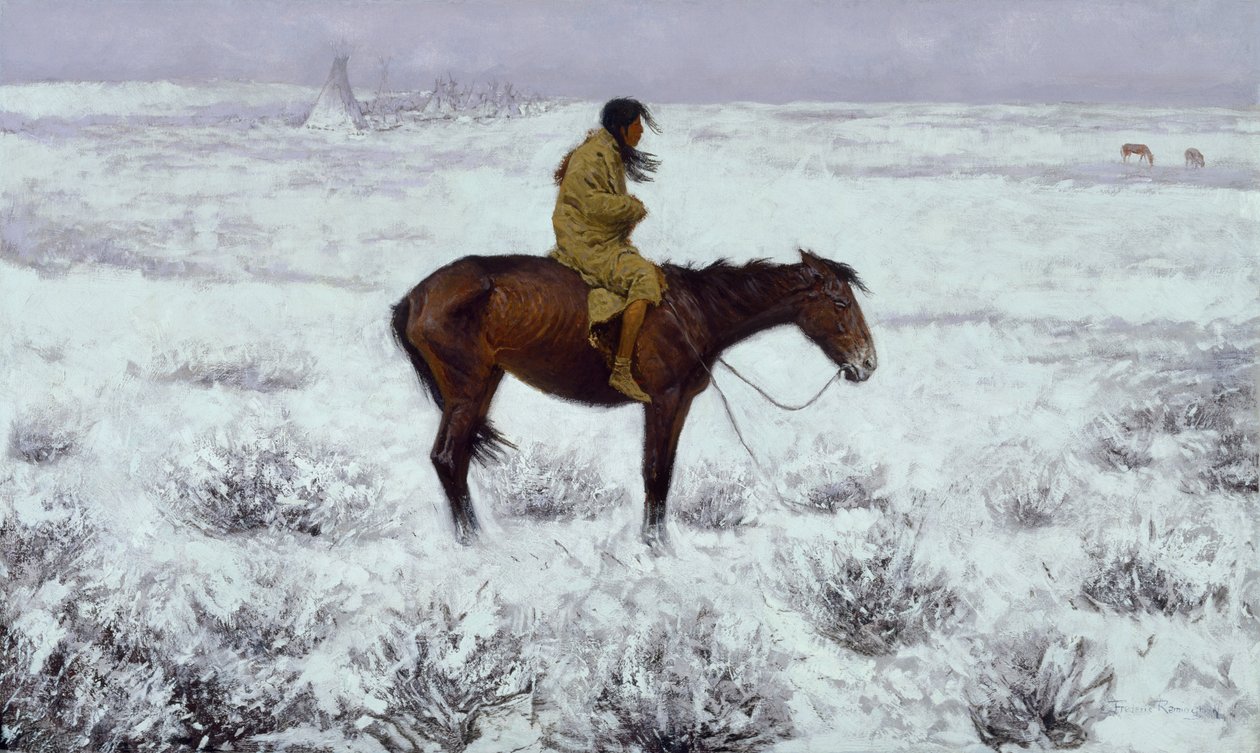 The Herd Boy, ca. 1905 (olie på lærred) af Frederic Remington