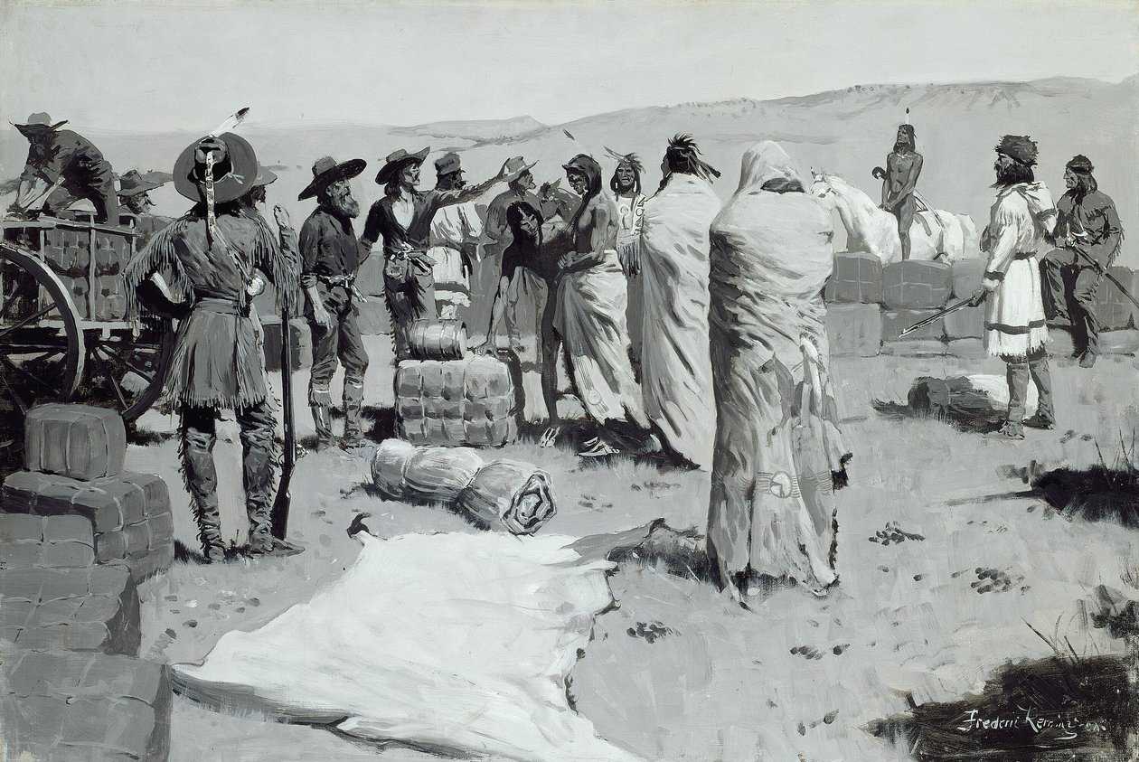 Tolken vinkede til de unge af Frederic Remington