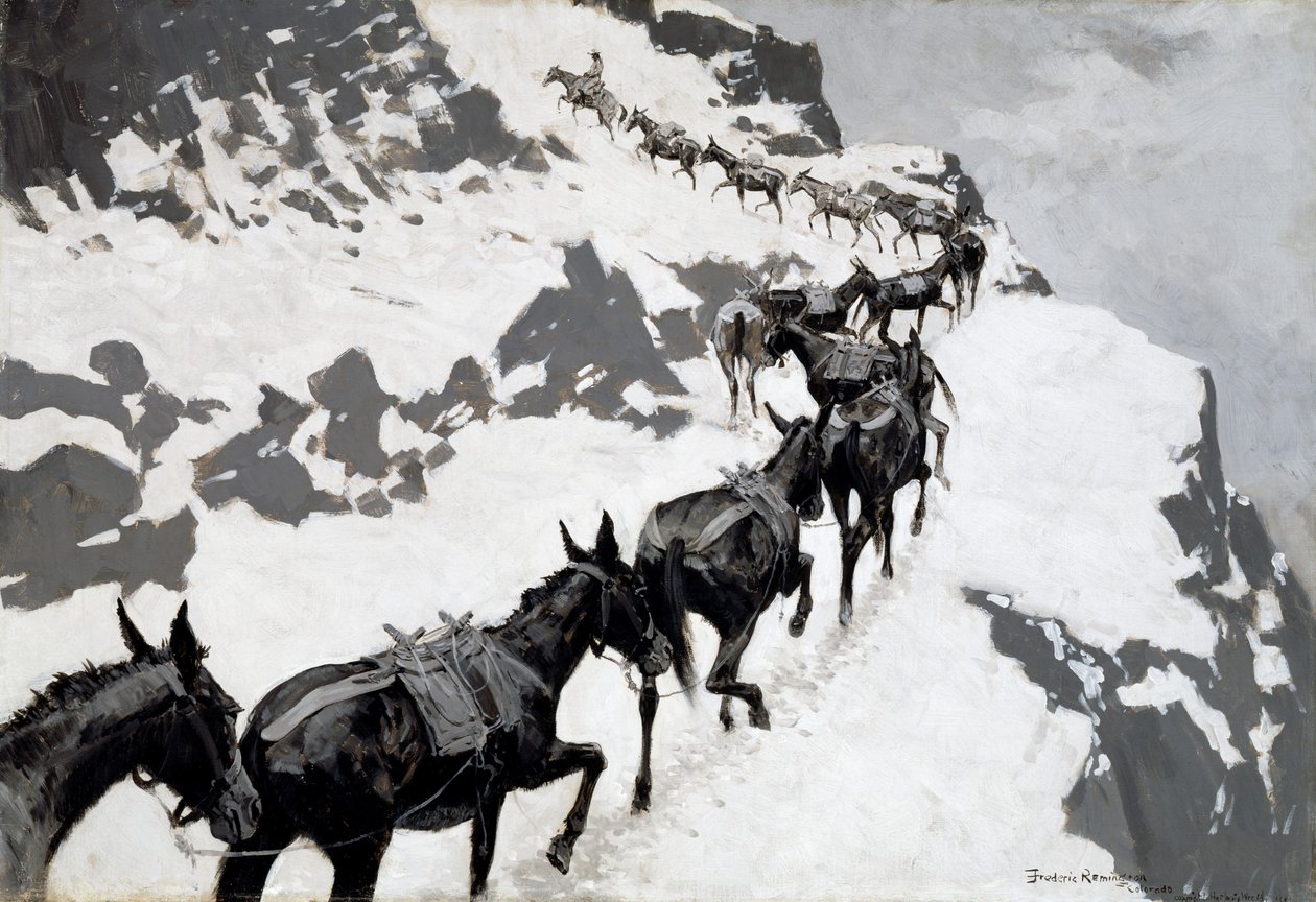 Mule-pakken af Frederic Remington