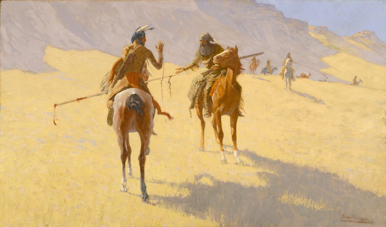 The Parley, 1903 af Frederic Remington