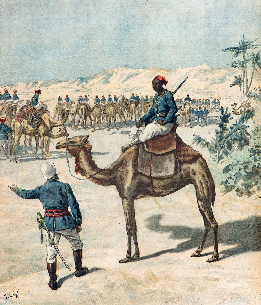 Franske kolonitropper af Frederic Theodore Lix
