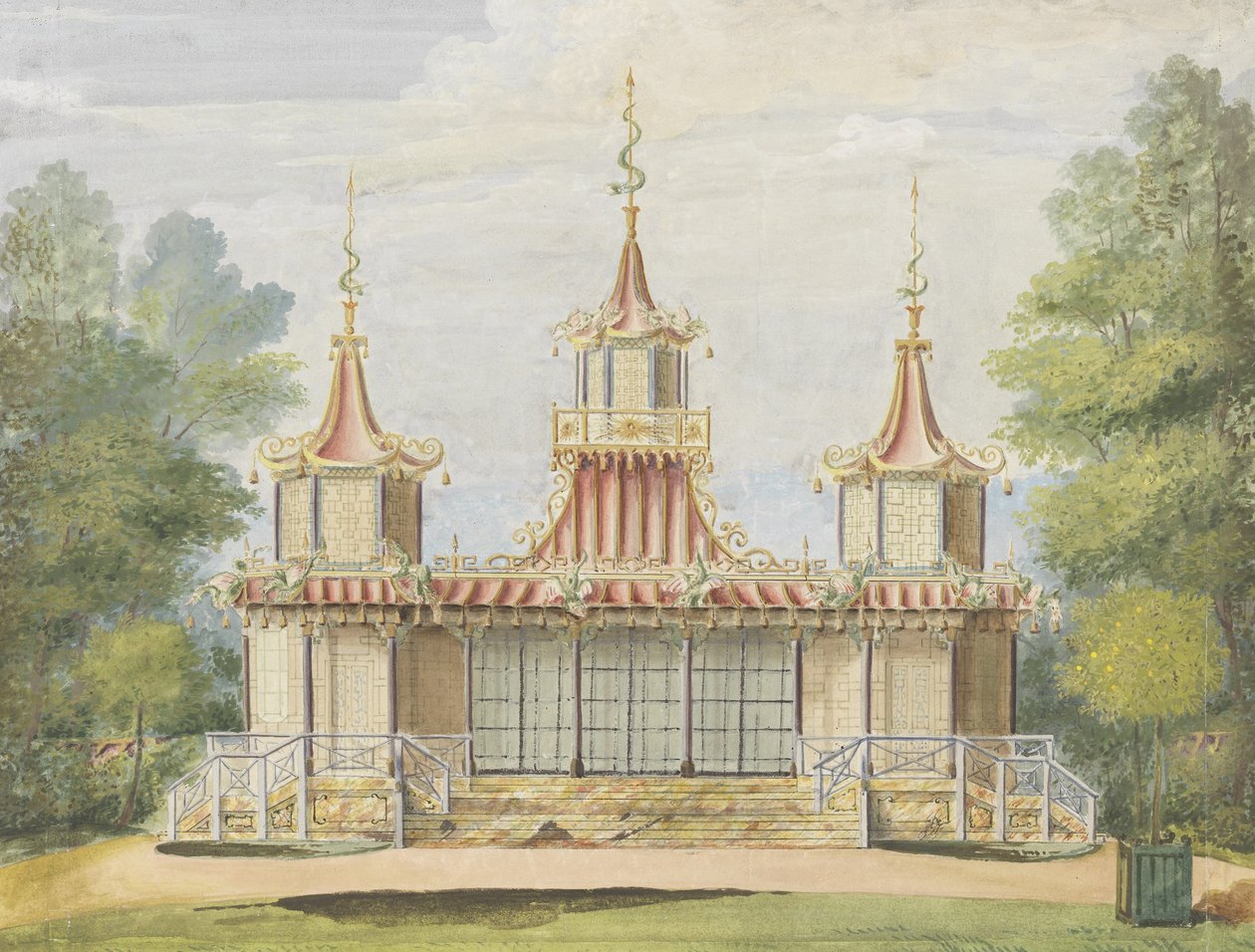 Fisketemplet, Virginia Water af Frederick Crace