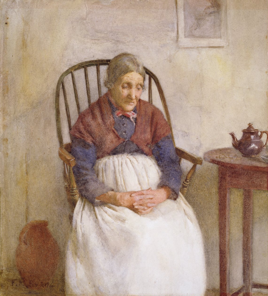 Undersøgelse af en ældre dame af Frederick James McNamara Evans