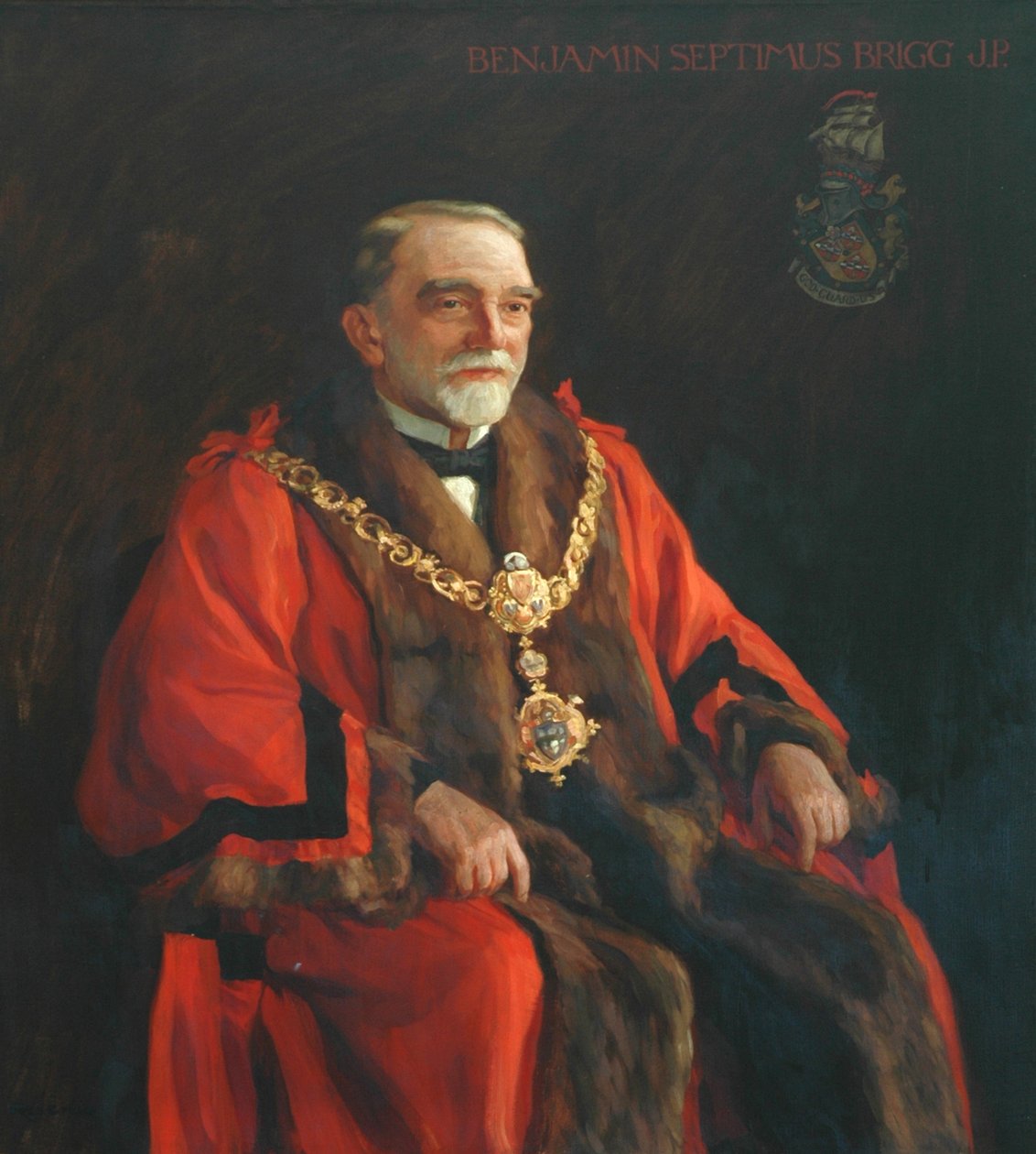 Benjamin Septimus Brigg, første borgmester i Keighley af Frederick Stead
