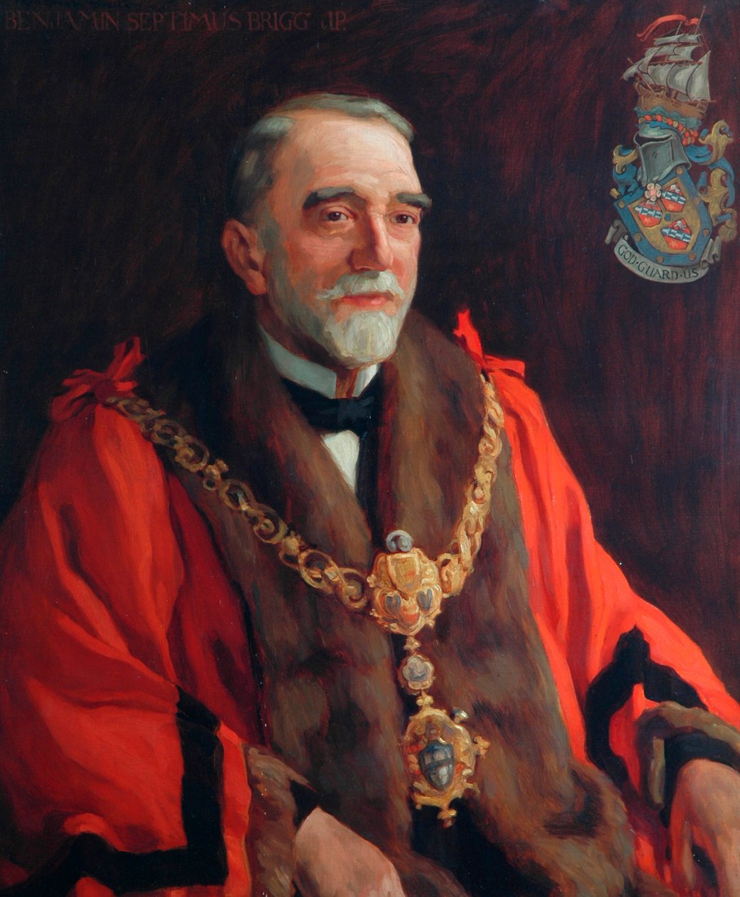 Benjamin Septimus Brigg, første borgmester i Kighley (1882), 1923 af Frederick Stead