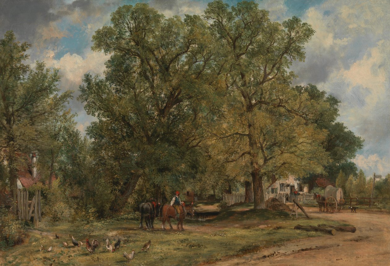 Landskab med sommerhuse af George Frederick Watts