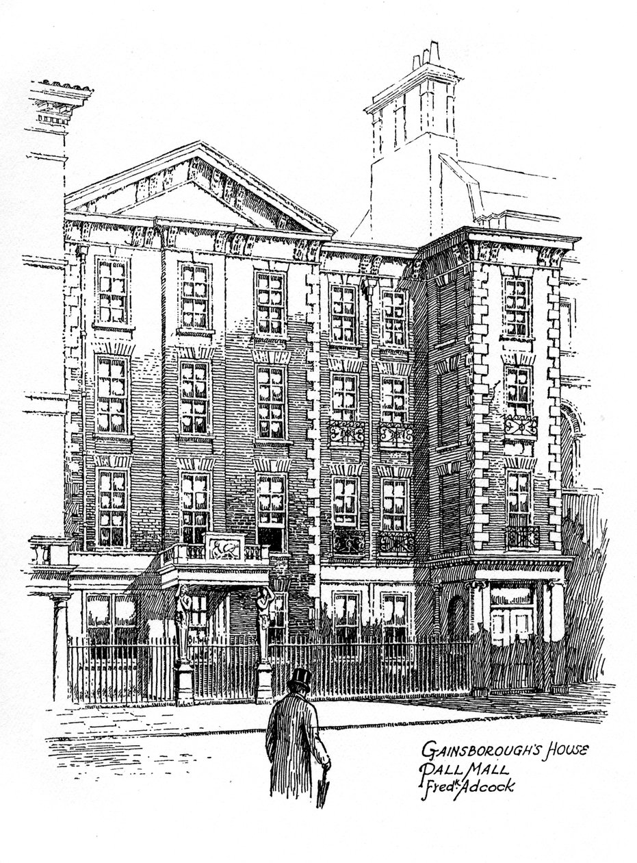 Gainsboroughs hus, Pall Mall, London, 1912 af Frederick Adcock