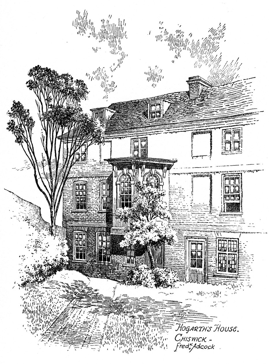 Hogarths House, Chiswick, 1912 af Frederick Adcock