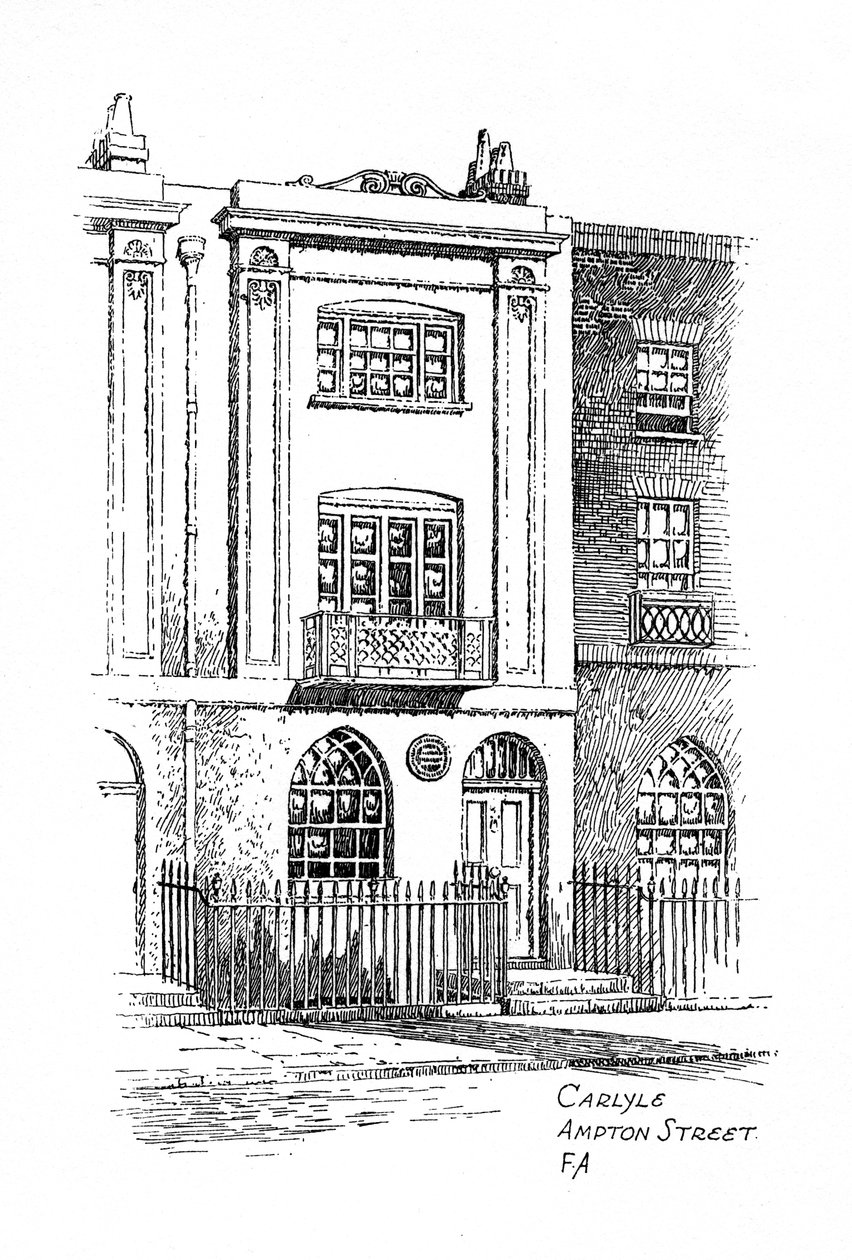 Thomas Carlyles hus, Ampton Street, London, 1912 af Frederick Adcock
