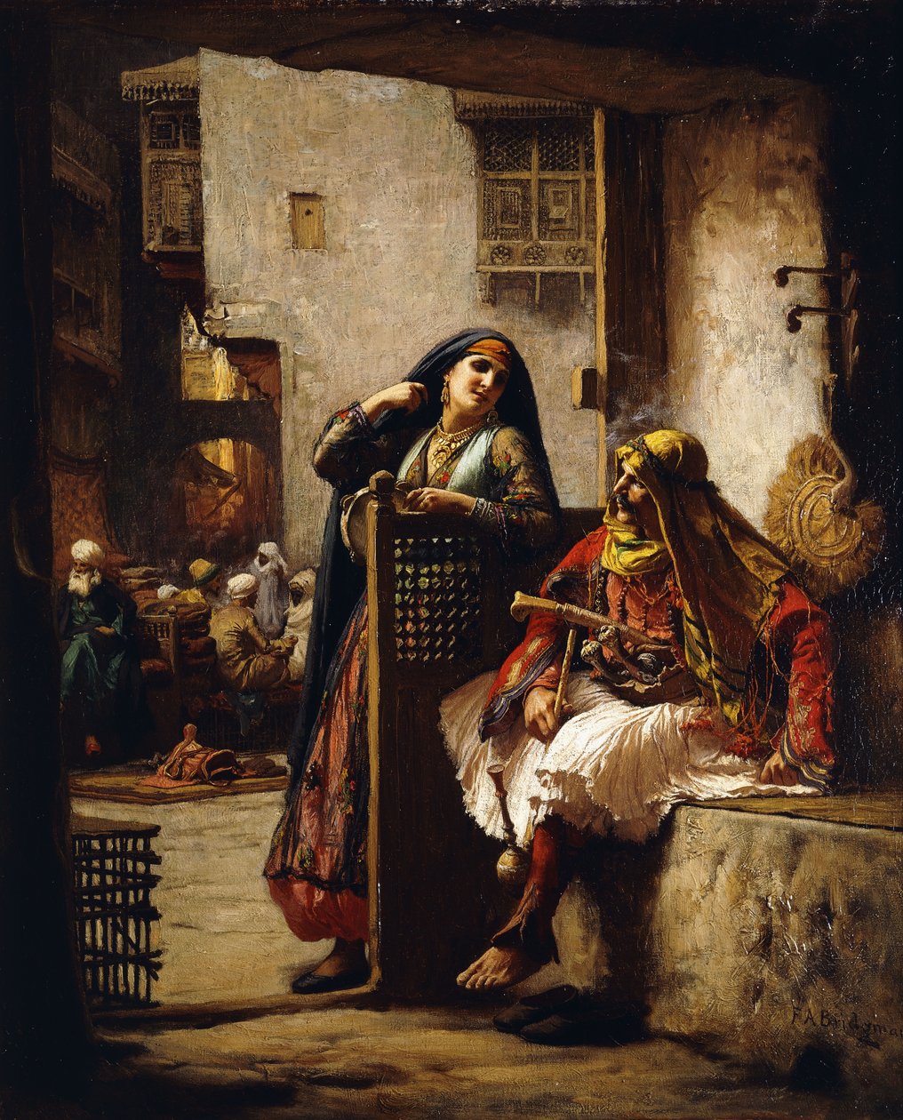 Besøg af høvdingen, af Frederick Arthur Bridgman