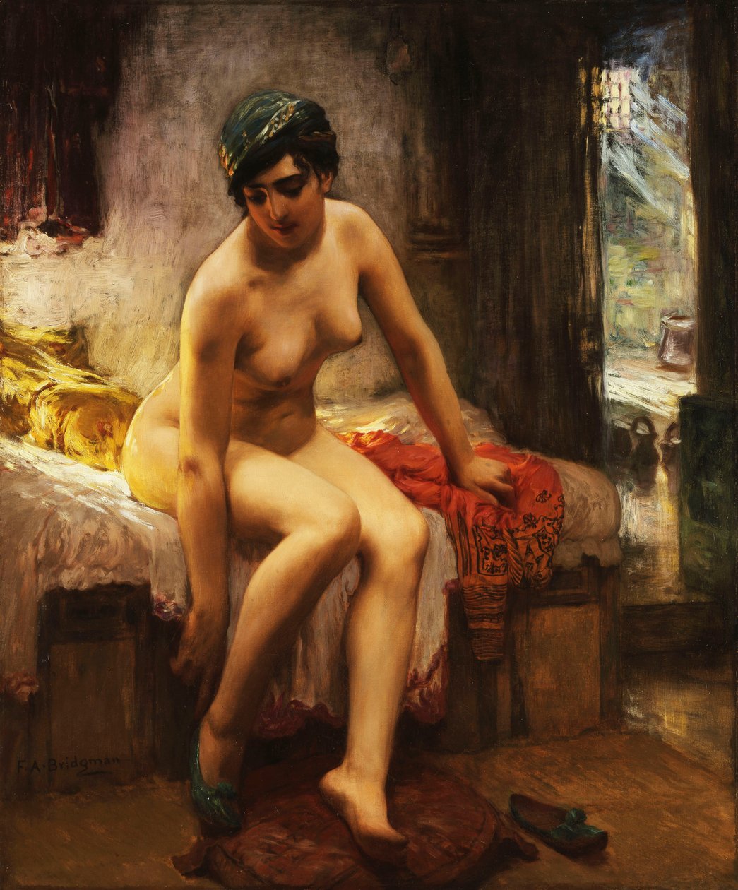 En algerisk prostitueret, af Frederick Arthur Bridgman