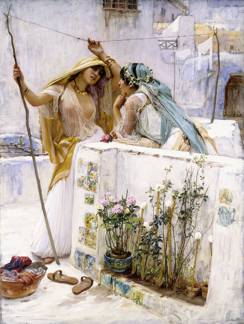 The Neighbours, Terraces of Algier, 1887 af Frederick Arthur Bridgman