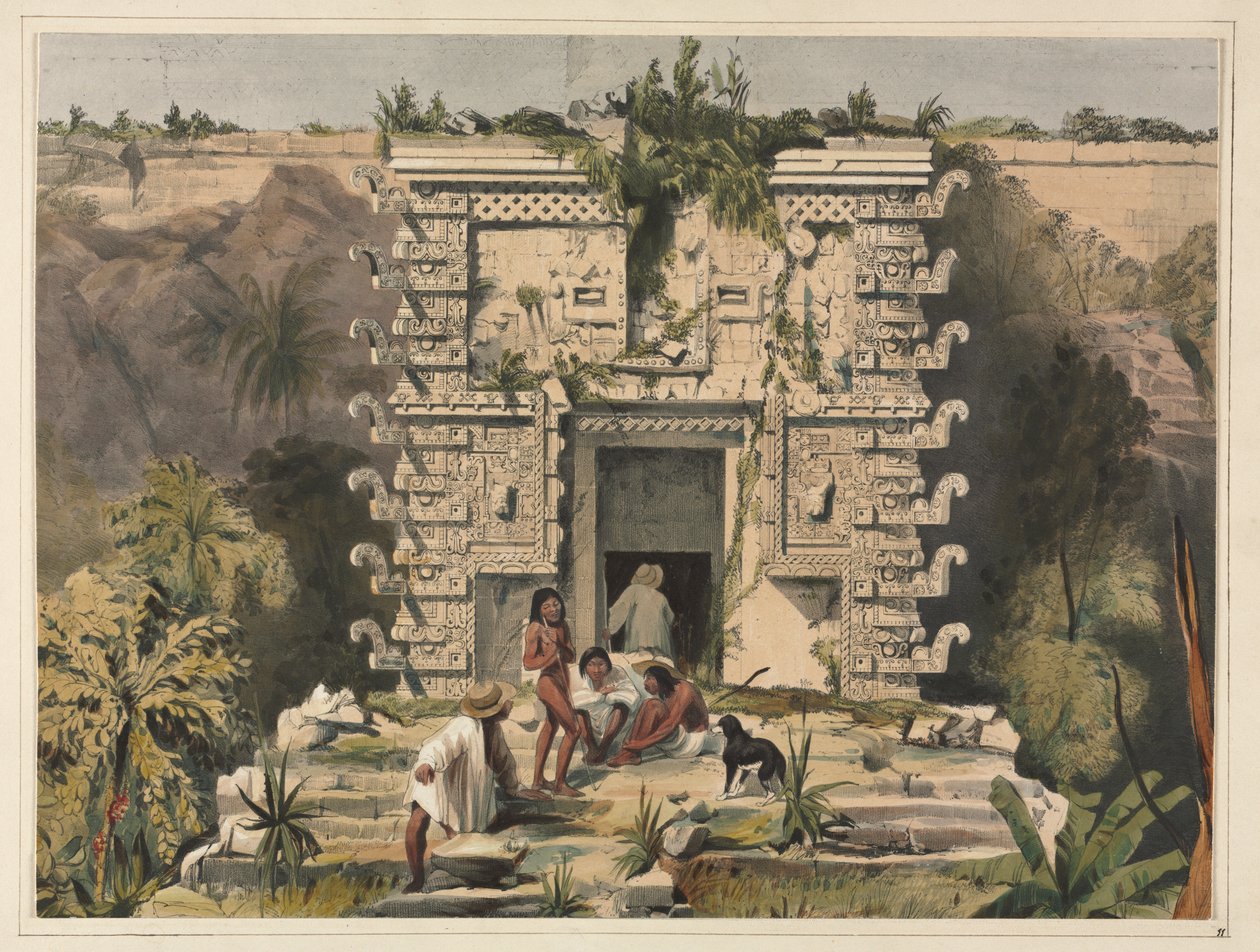 Gateway of the Great Theocallis, Uxmal af Frederick Catherwood