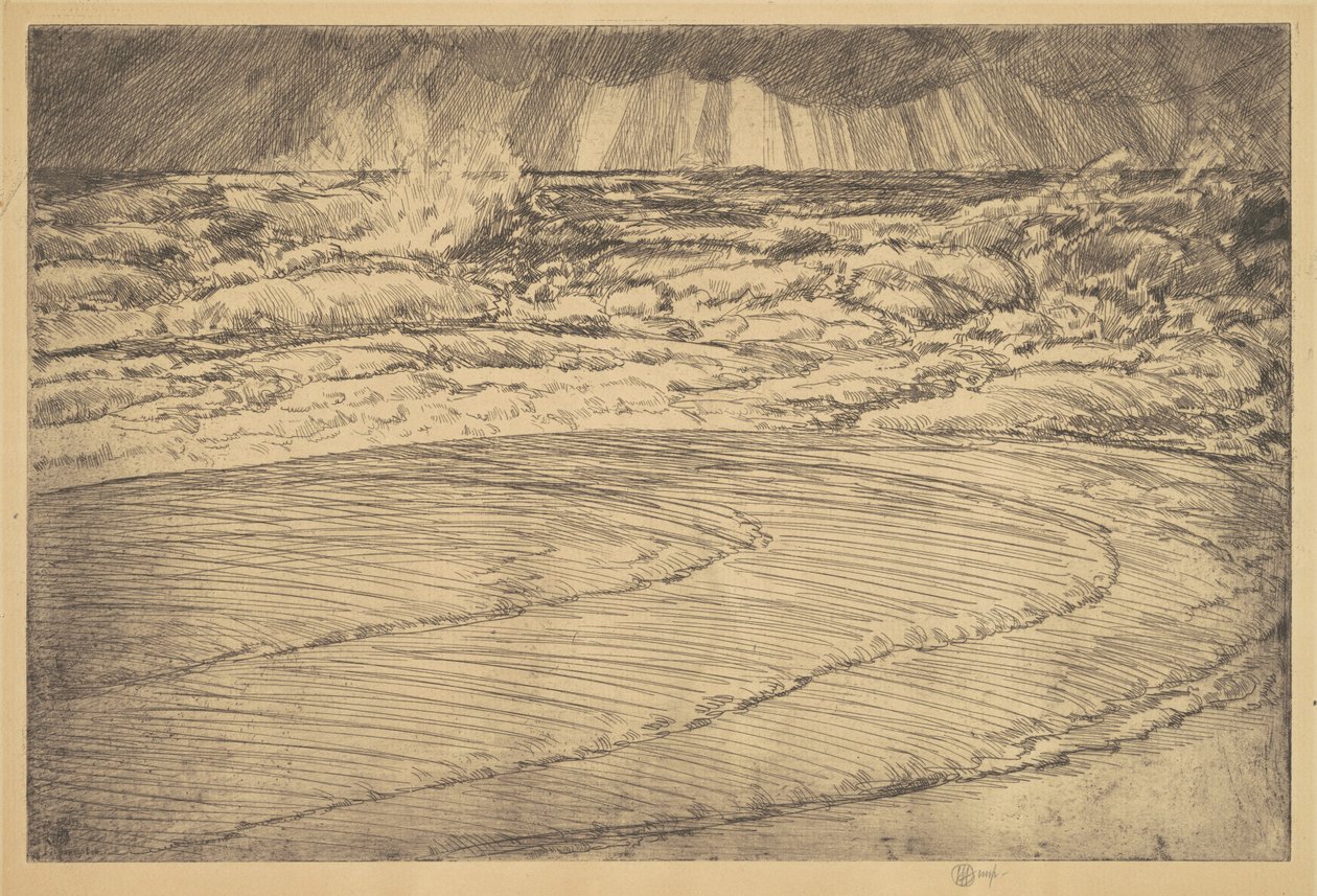 Heavy Surf, High Tide, Easthampton, 1920. af Frederick Childe Hassam