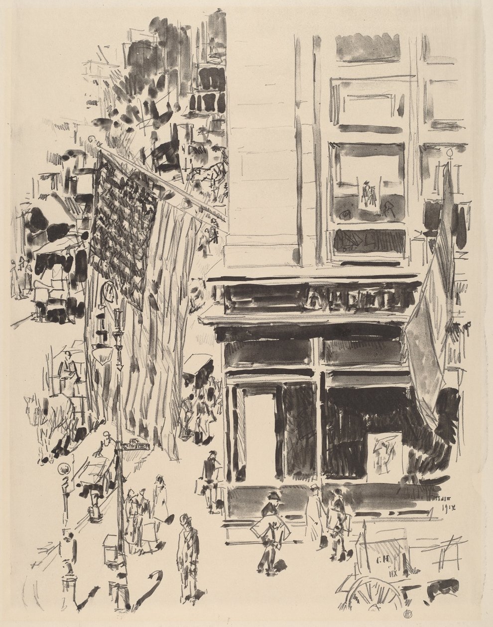 Lafayette Street, 1918. af Frederick Childe Hassam