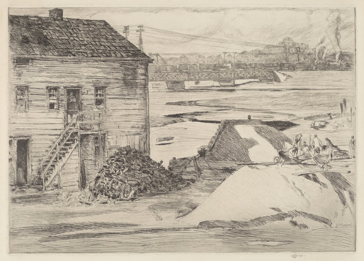 Lavvande, Cos Cob Bridge, 1915. af Frederick Childe Hassam