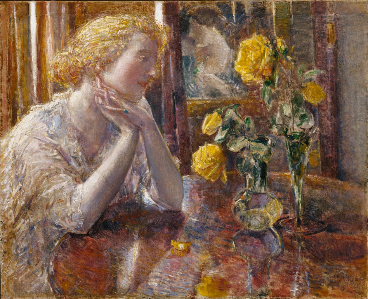 Marshal Niel Roses, 1919. af Frederick Childe Hassam