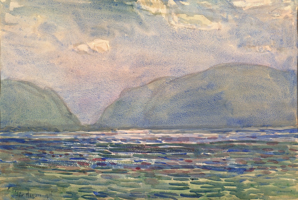Middag over Newburgh, 1916. af Frederick Childe Hassam