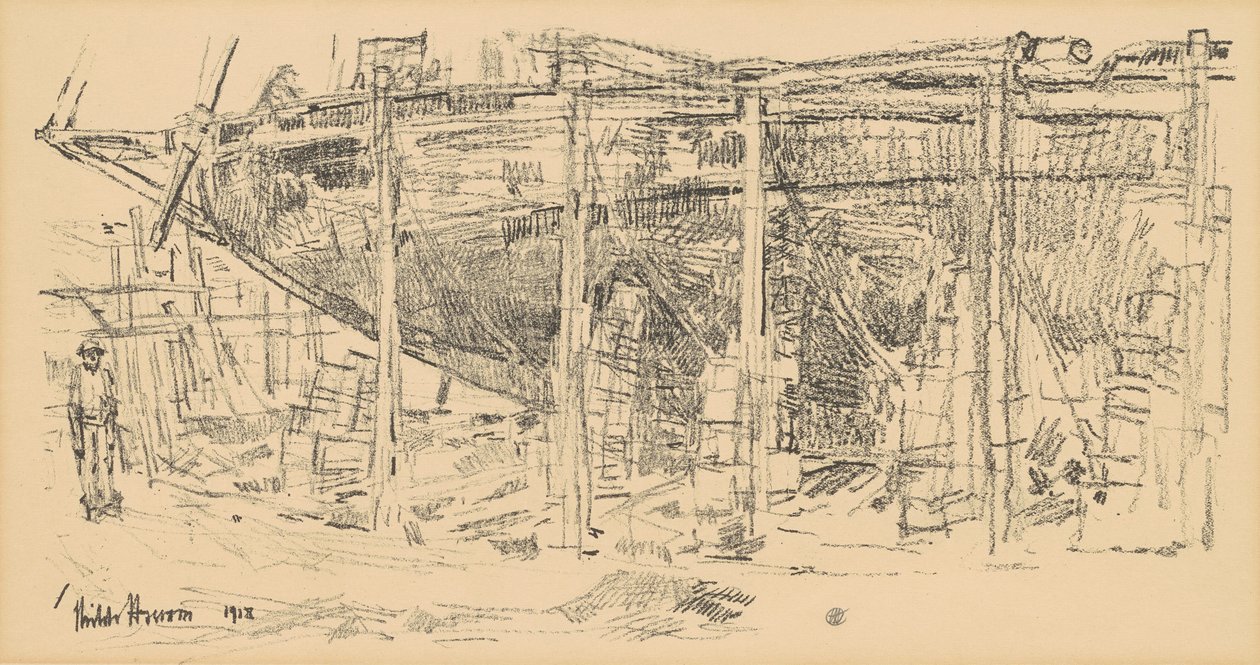På vejene, 1918. af Frederick Childe Hassam