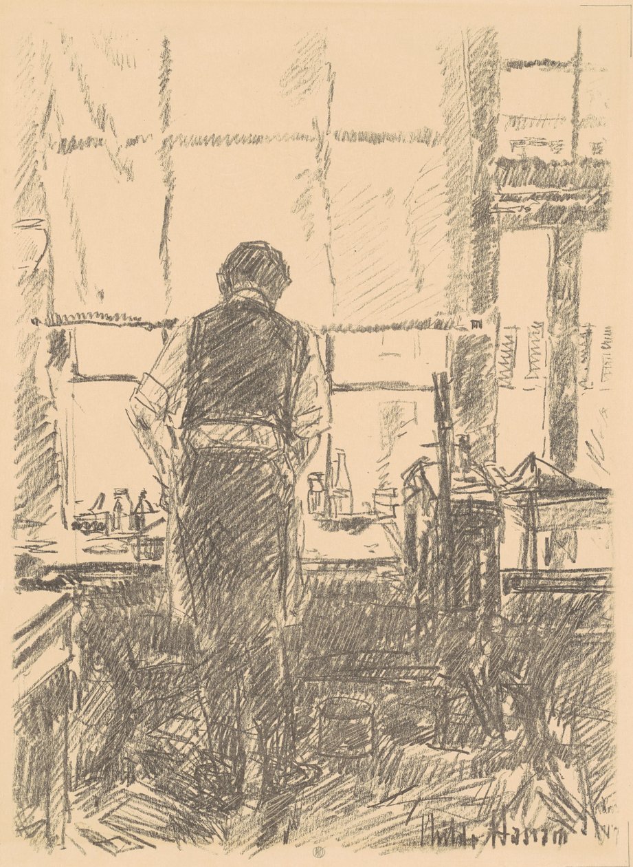 Portræt af Joseph Pennell, 1917. af Frederick Childe Hassam