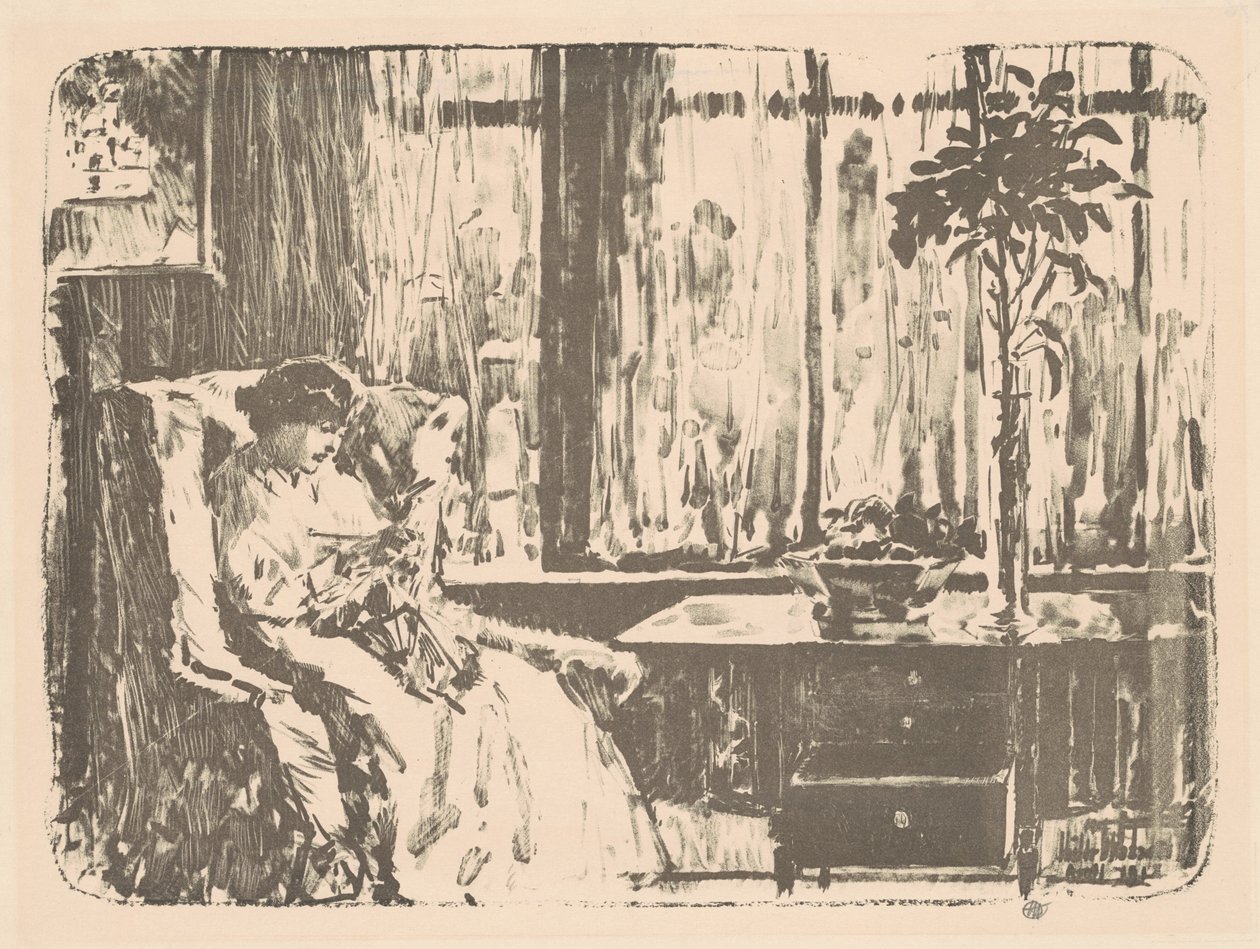 Det brede gardin, 1918. af Frederick Childe Hassam