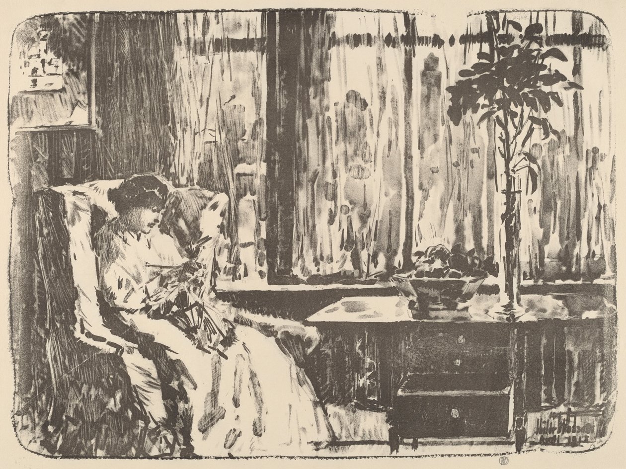 Det brede gardin, 1918. af Frederick Childe Hassam